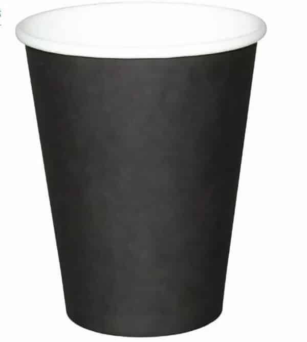 black styrofoam cups
