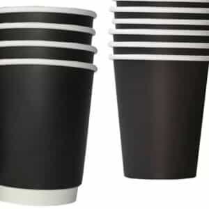 black styrofoam cups