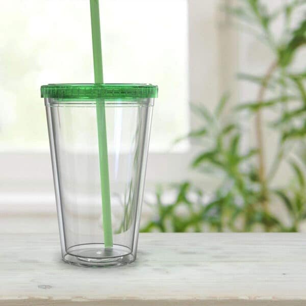 clear acrylic cups with lids and straws wholesale