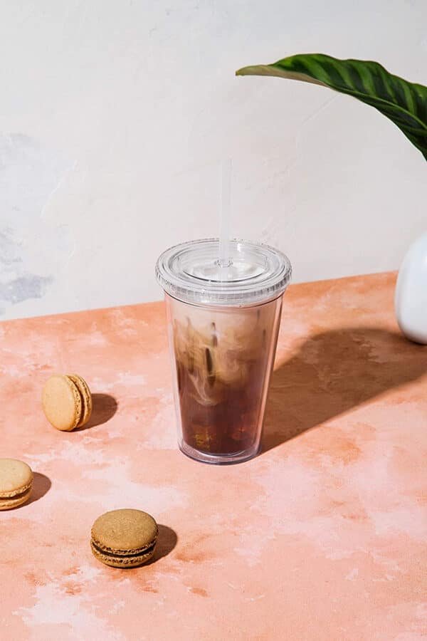 clear acrylic cups with lids and straws wholesale