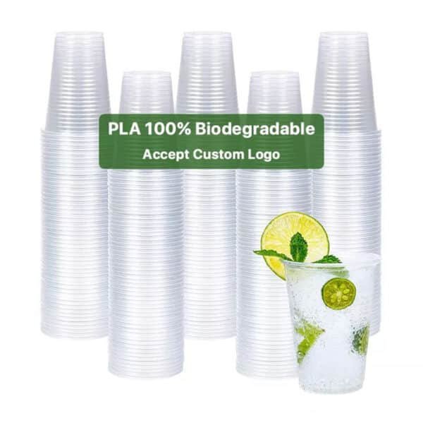 clear disposable plastic cups