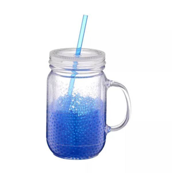 clear plastic cup with handle