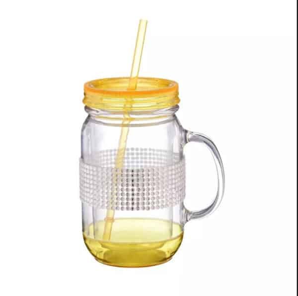 clear plastic cup with handle