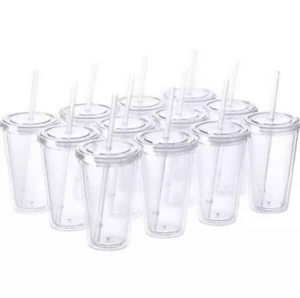 clear plastic cups with lids