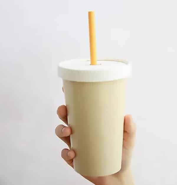 cold drink cup with straw