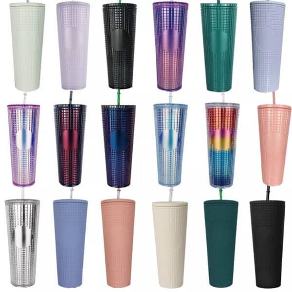 custom cups with lids and straws