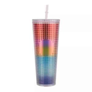 custom cups with lids and straws