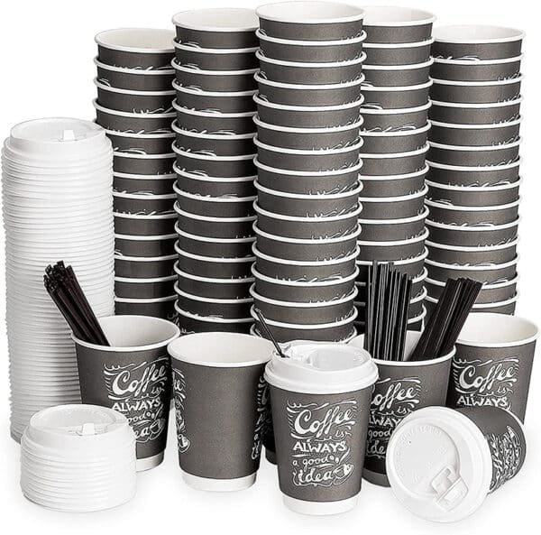 customized disposable coffee cups with lids