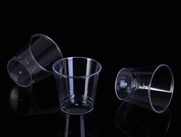 small plastic wine cups