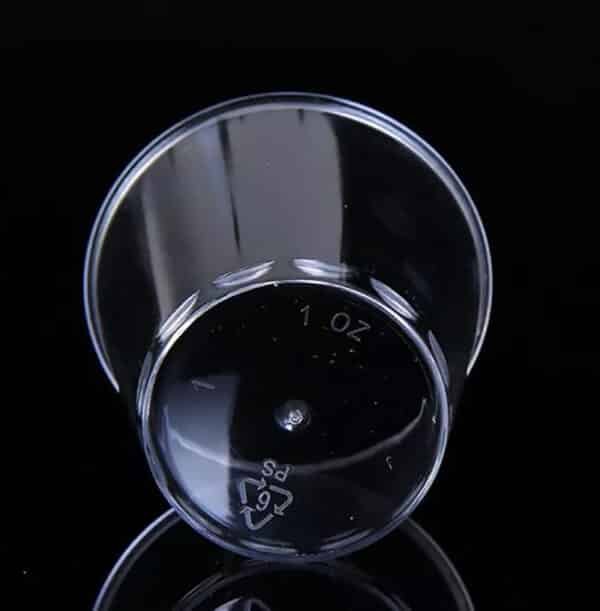 small plastic wine cups