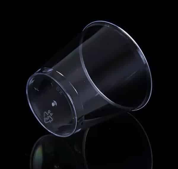 small plastic wine cups