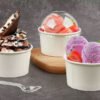 white paper ice cream cups
