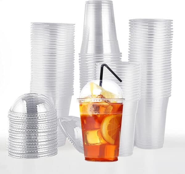wholesale plastic cups with lids and straws