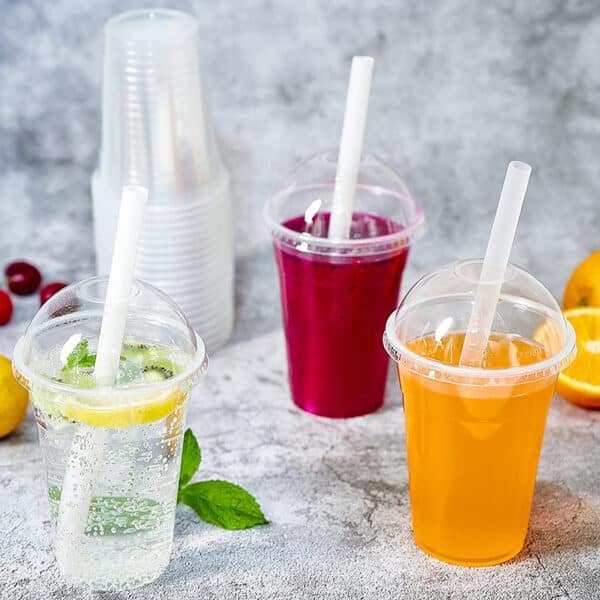 wholesale plastic cups with lids and straws