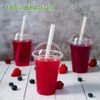 wholesale plastic cups with lids and straws