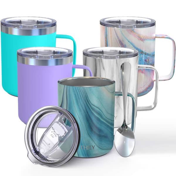 12 oz insulated coffee mug with handle