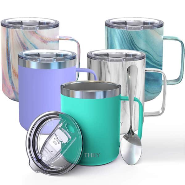 12 oz insulated coffee mug with handle