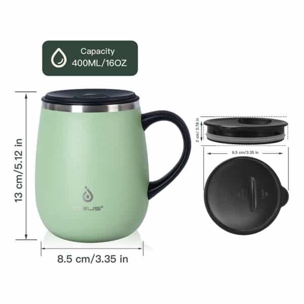 16 oz insulated coffee mug with handle