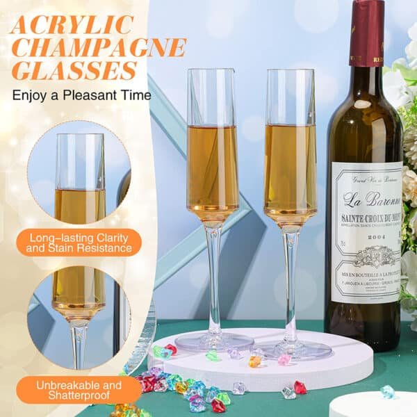 acrylic champagne flutes