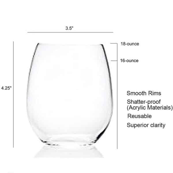 acrylic stemless wine glasses