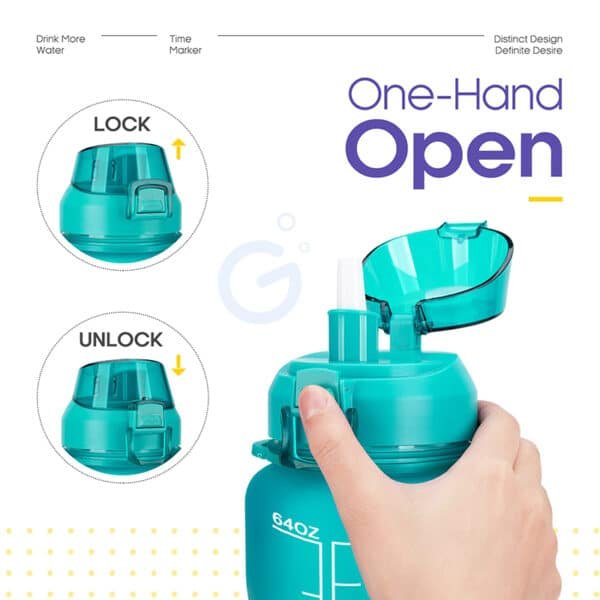 big water bottles with straw