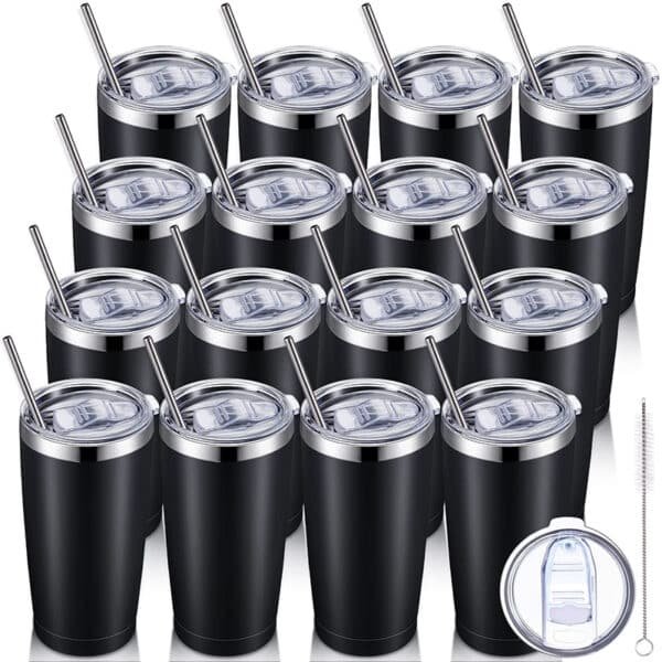 blank tumblers with straws