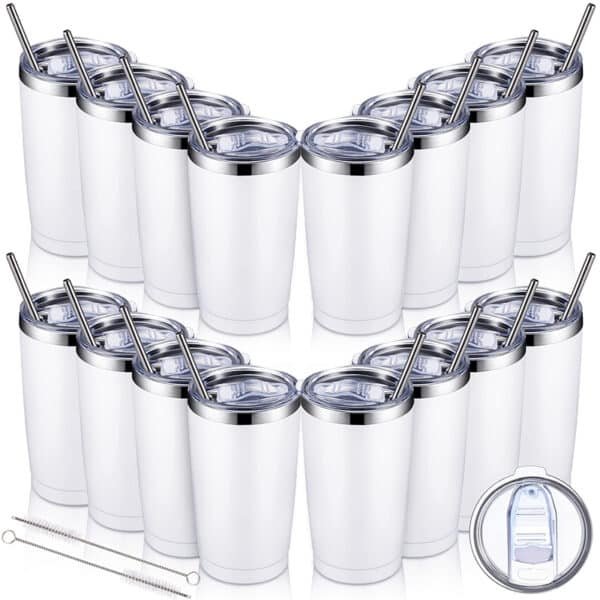 blank tumblers with straws