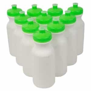 blank white water bottles