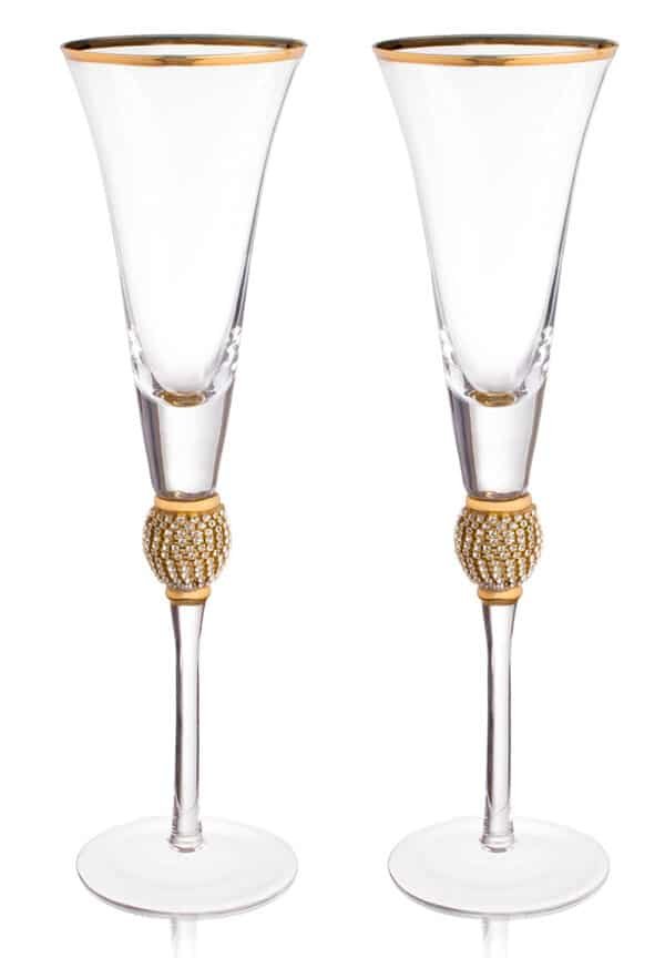 branded champagne flutes