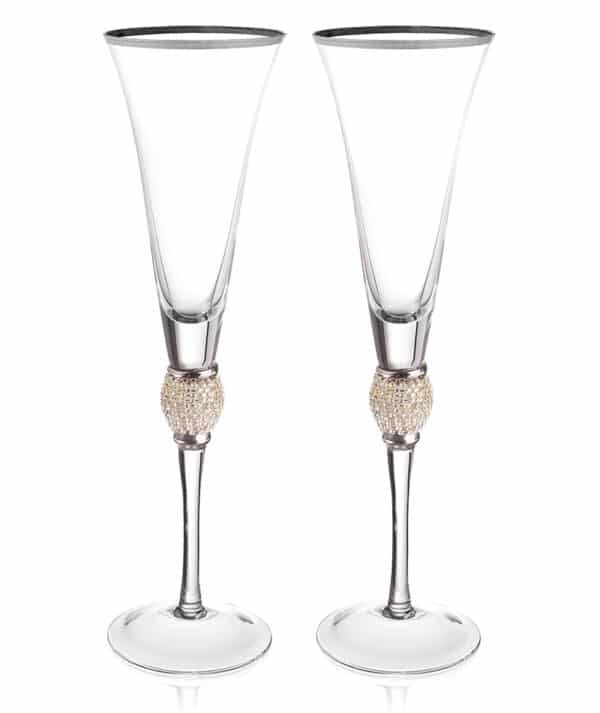 branded champagne flutes