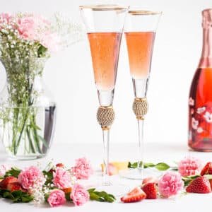 branded champagne flutes