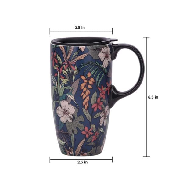 ceramic mug with lid and handle