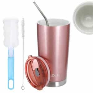 ceramic tumbler with straw