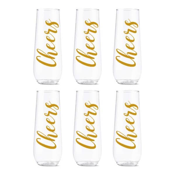 champagne glasses logo