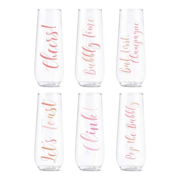 champagne glasses logo