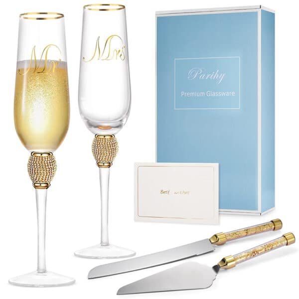 champagne glasses wedding gift