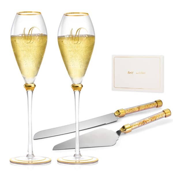 champagne glasses wedding gift