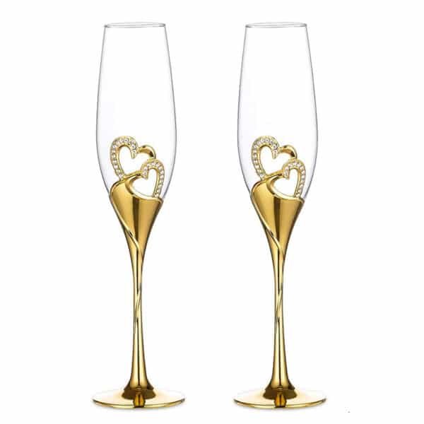 crystal wedding champagne flutes