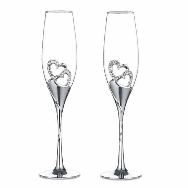 crystal wedding champagne flutes