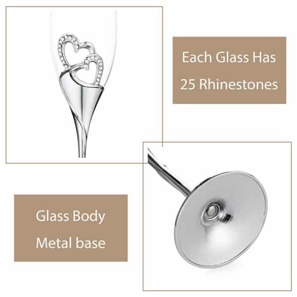 crystal wedding champagne flutes