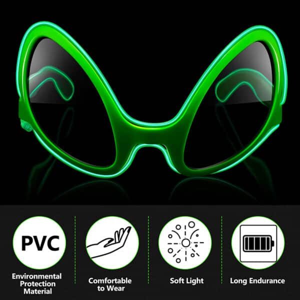 luminous green sunglasses