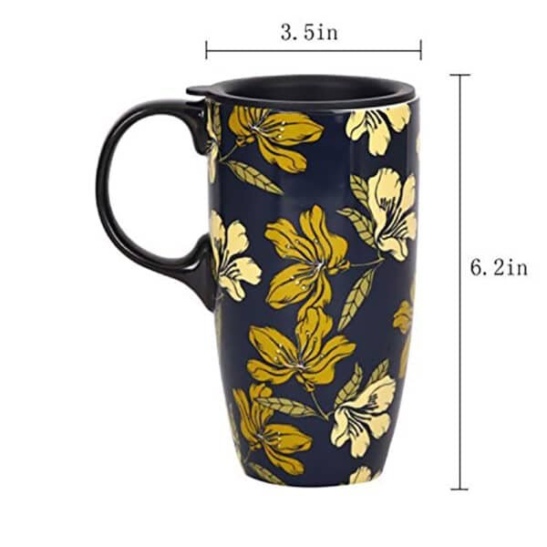 microwavable ceramic mug with lid