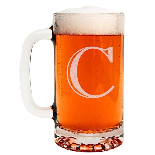monogrammed beer mugs