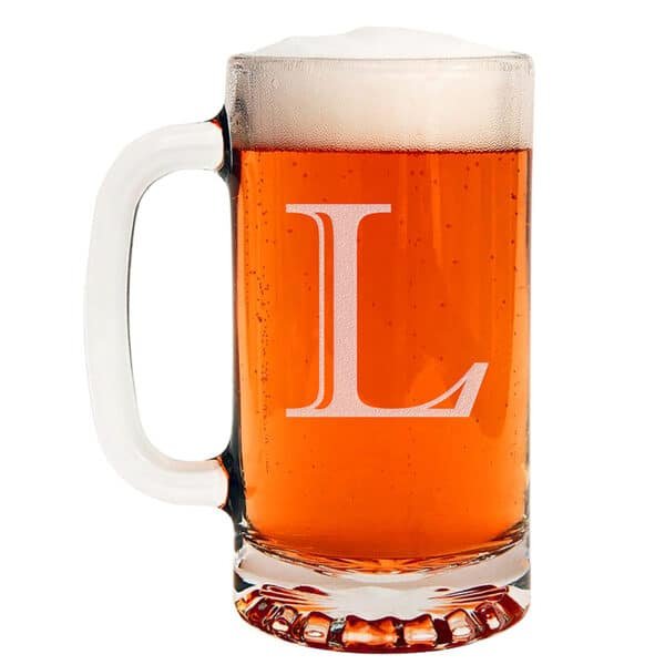 monogrammed beer mugs