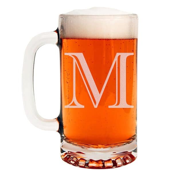monogrammed beer mugs
