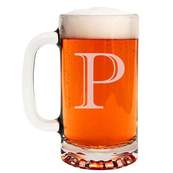 monogrammed beer mugs
