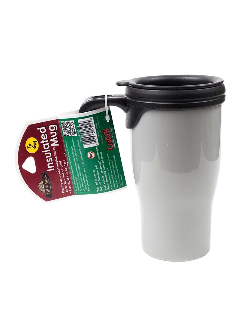 plastic travel mug with handle and lid