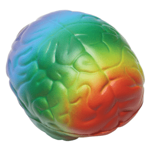 rainbow brain stress ball