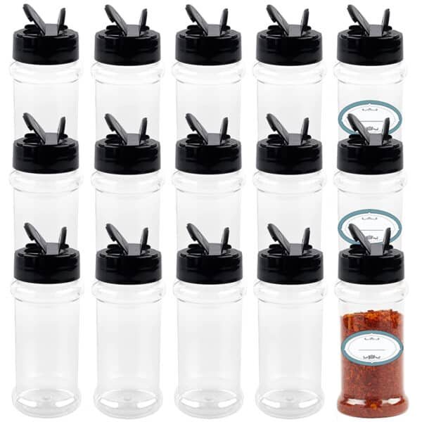 spice shaker bottles plastic