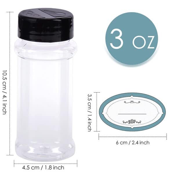 spice shaker bottles plastic